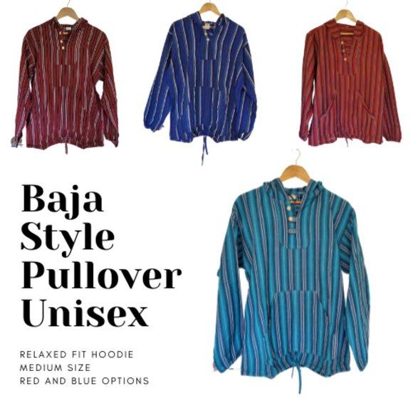 NWOT Unisex Bohemian Hoodie, Relaxed Striped Pullover, - Picture 7 of 7